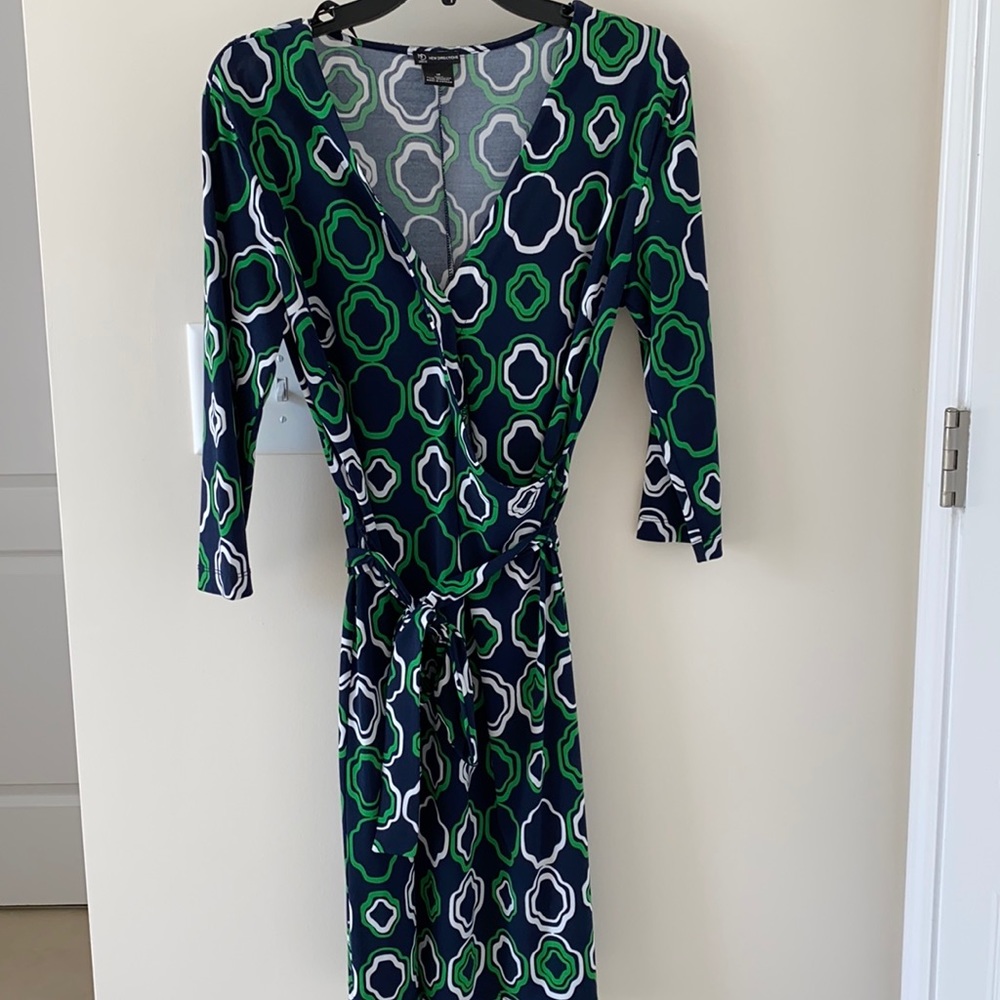 Pattern Wrap Dress